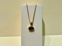 Pendentif or 750 emeraude
