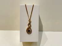 Pendentif or 750 saphir 