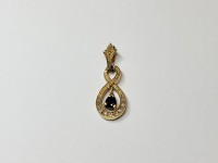 Pendentif Saphir & Diamants ,or 750