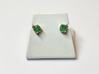 Puces d'oreilles Emeraudes, or 750