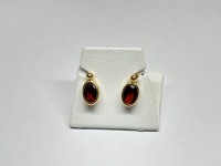 Puces d'oreilles Grenat, or 750, REF 260177