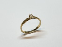 Solitaire diamant, or 750