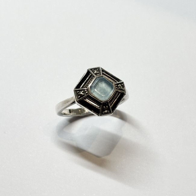 Bague Agate, arg 925