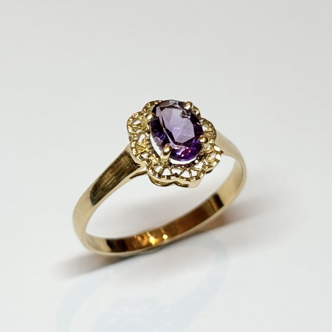 Bague Améthyste, or jaune 750