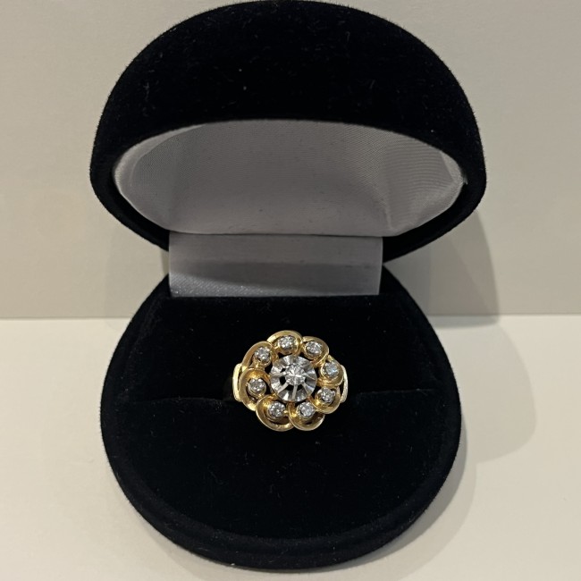 Bague ancienne or 750
