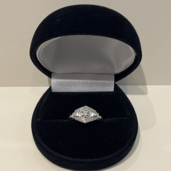 Bague ancienne platine 950 & diamant