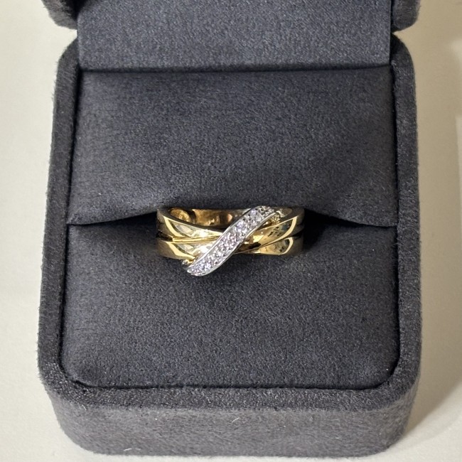 Bague anneaux, Oz, or 750