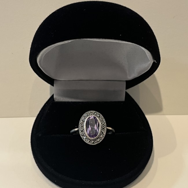 Bague argent 925 améthyste
