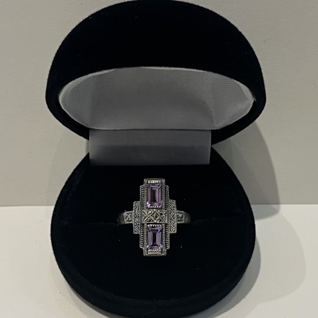 Bague argent 925 améthyste