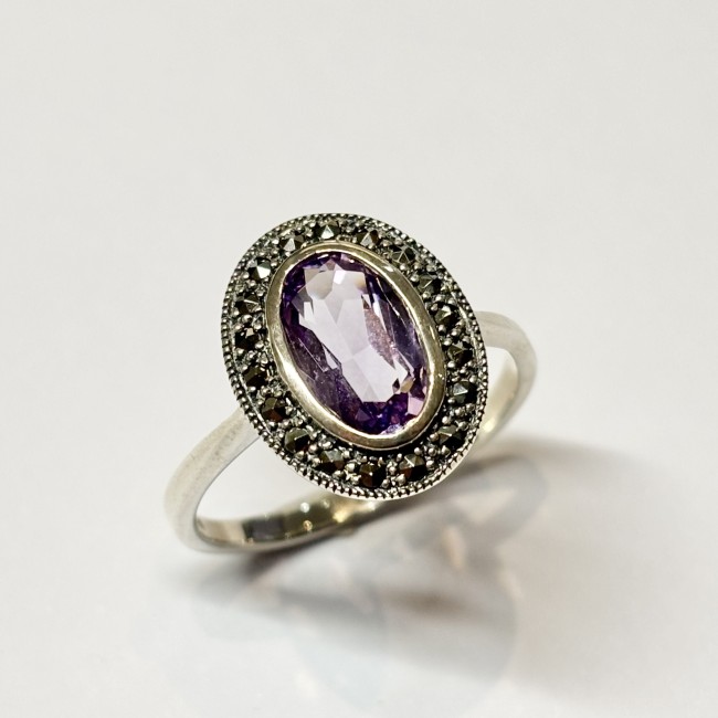 Bague argent 925 améthyste