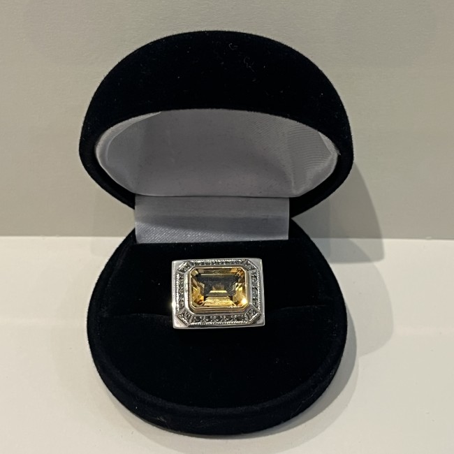 Bague argent 925 citrine