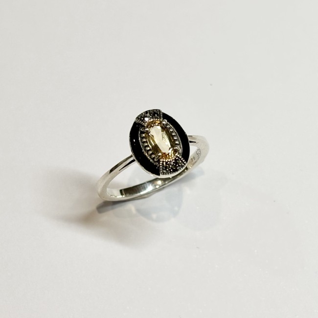 Bague argent 925 citrine