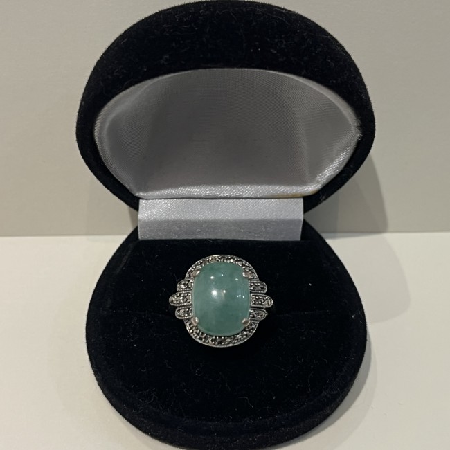 Bague argent 925 jade