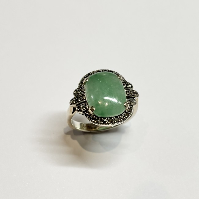 Bague argent 925 jade