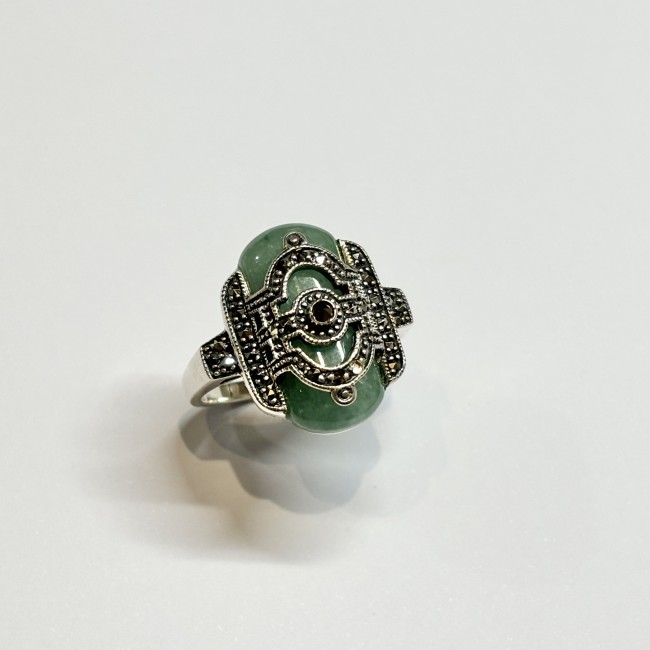 Bague argent 925 jade