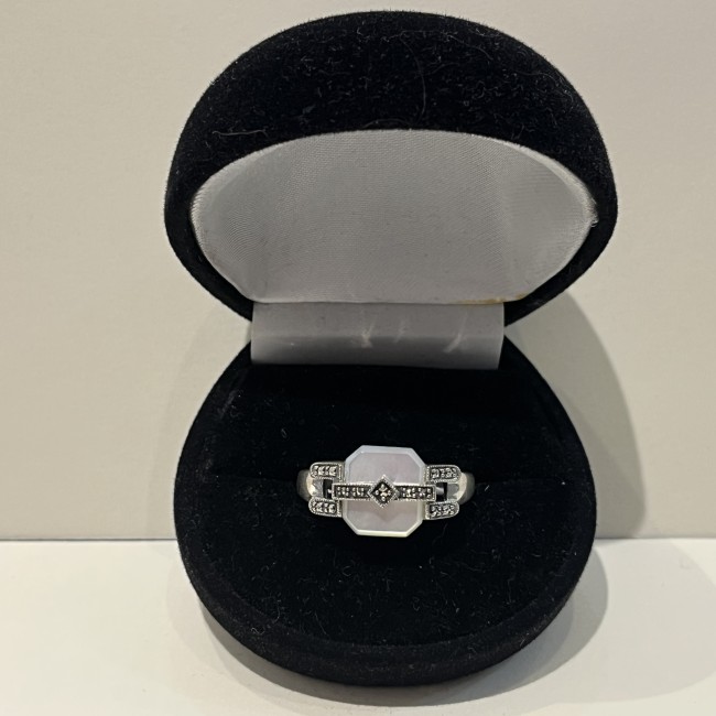Bague argent 925 nacre