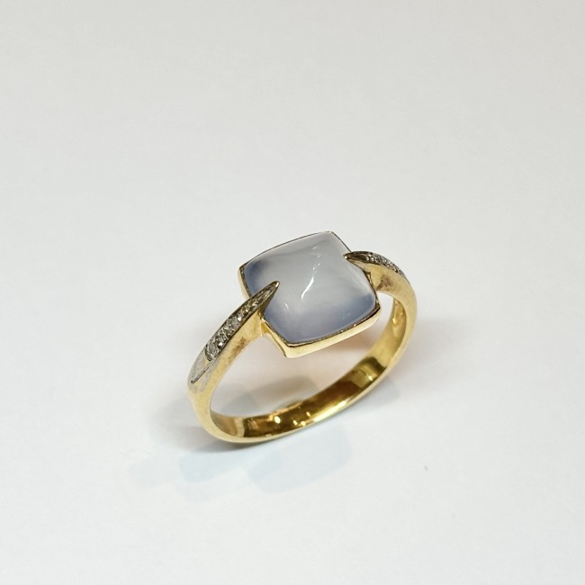 Bague Calcedoine, or 750