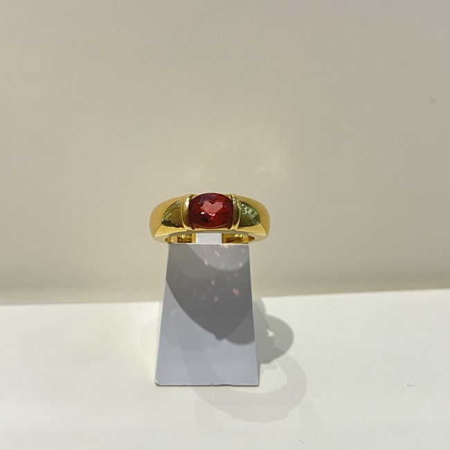 Bague chaumet or 750 et tourmaline
