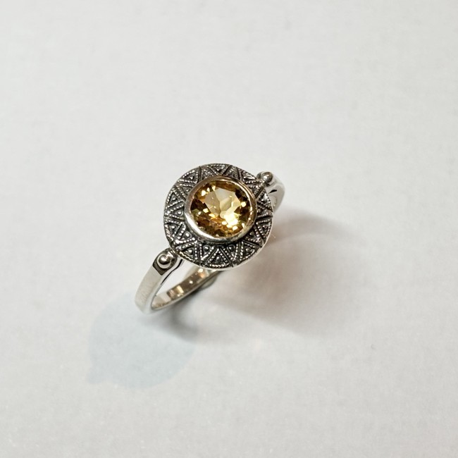 Bague citrine arg 925