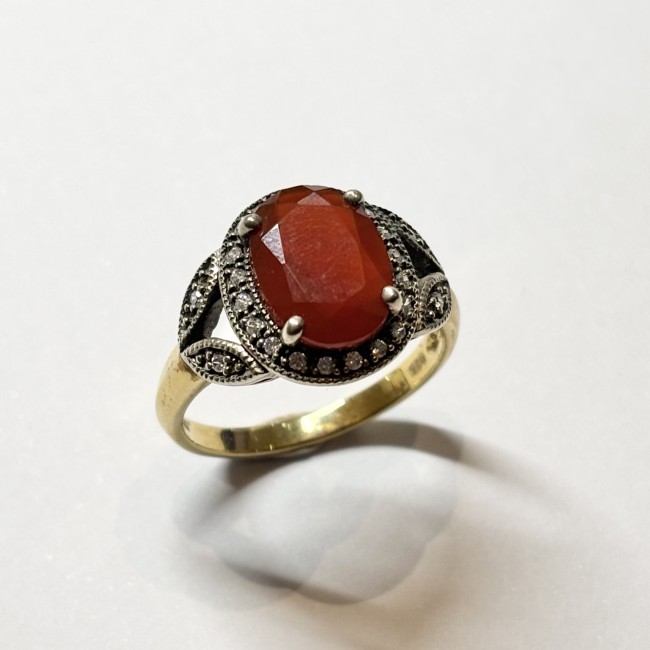 Bague Cornaline, arg 925