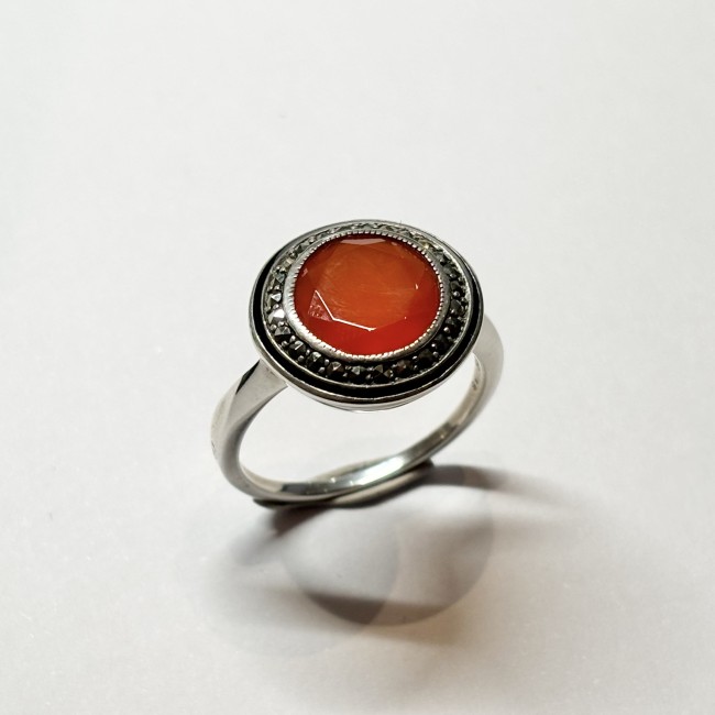 Bague Cornaline, arg 925