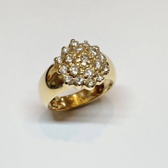Bague Diamants, or 750