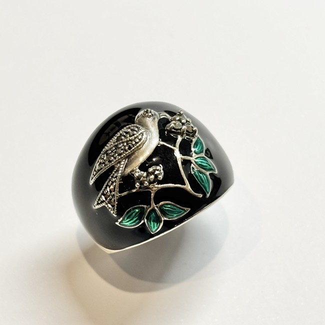 Bague Email, arg 925