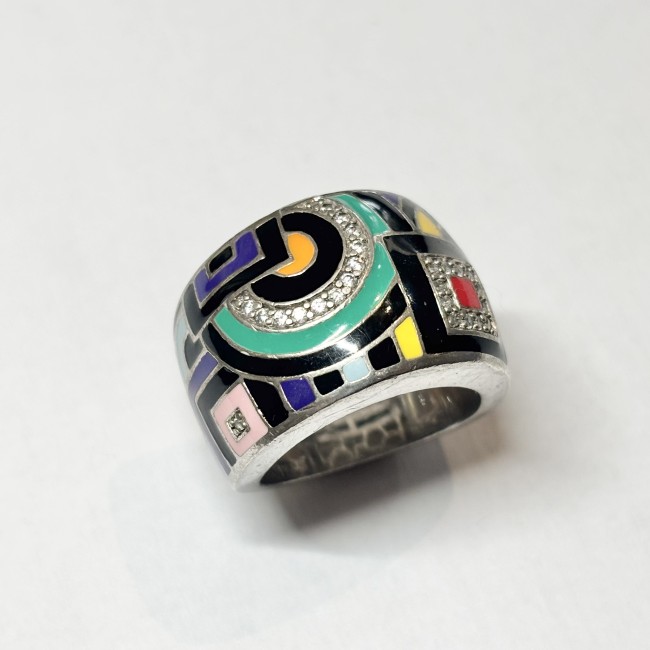 Bague Email, arg 925