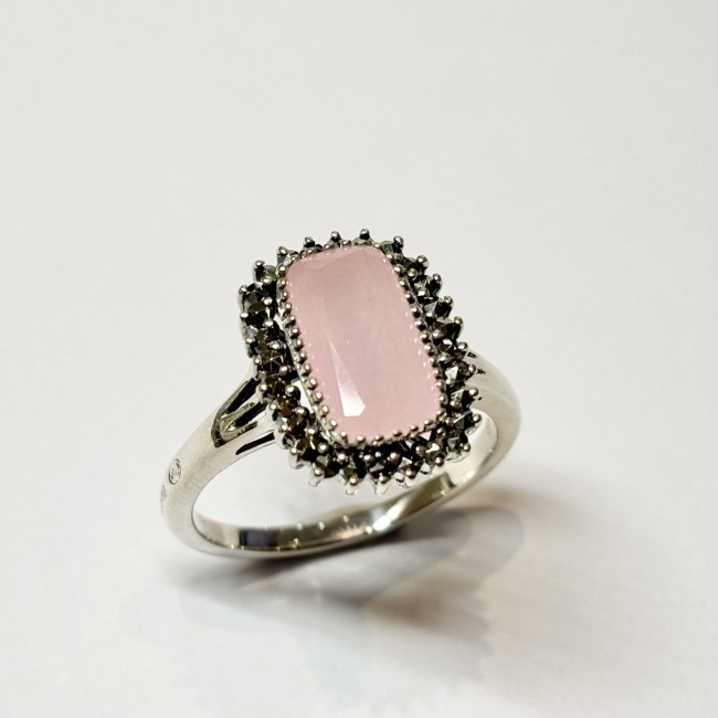 Bague Jade Rose, arg 925