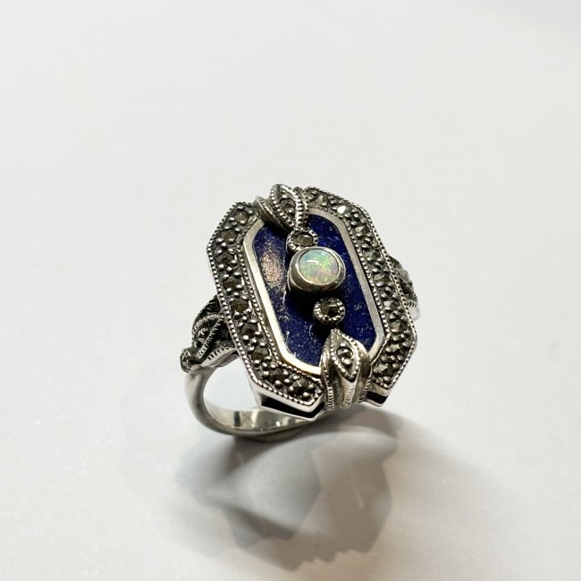 Bague Lapis & Opale, arg 925