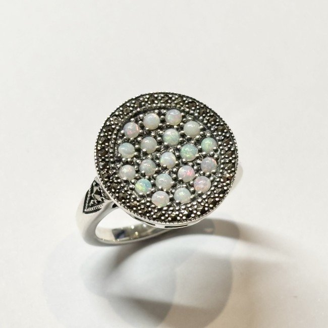 Bague Nacre & Onyx, arg 925