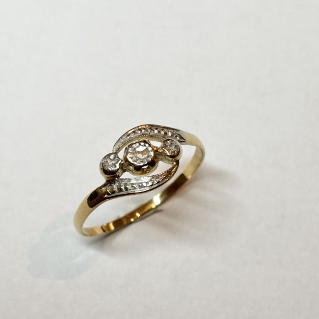 Bague éclats de diamants, or 750