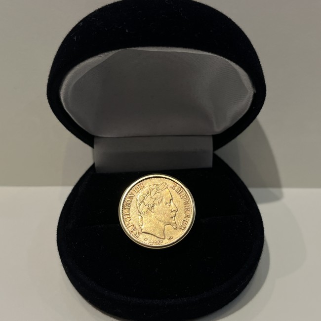 Bague or 750 10 fr napoléon
