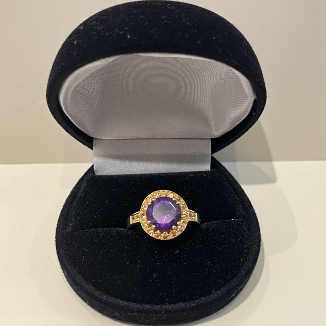 Bague or 750 tourmaline