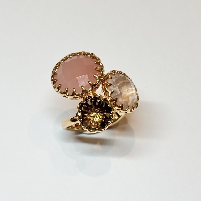 Bague Quartz, or 750