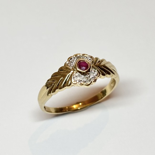 Bague Rubis, or 750