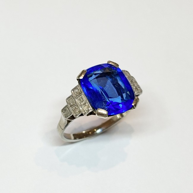 Bague Saphir, or 750