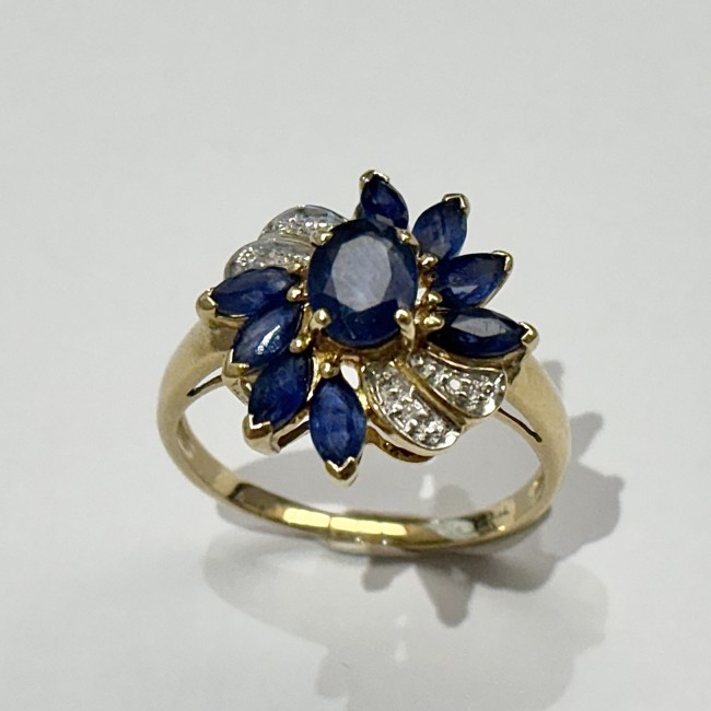 Bague Saphirs, or 750, REF 260189