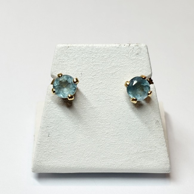 Boucles d'oreilles Aiguemarine, or 750
