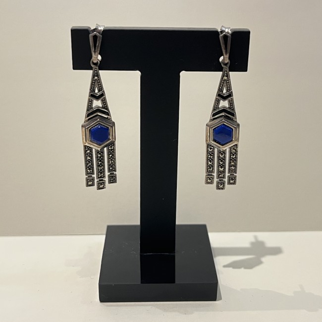 Boucles d'oreilles argent 925 lapis