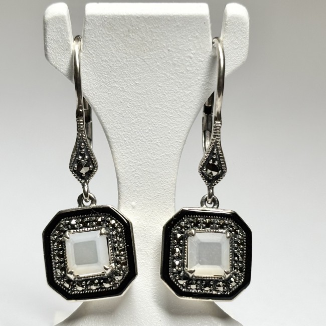 Boucles d'oreilles argent 925 nacres