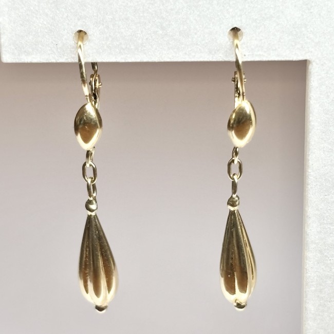 Boucles d'oreilles goutte or 750