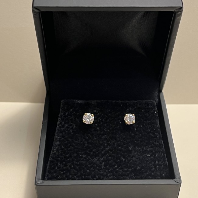 Boucles d'oreilles or 750 & diamants