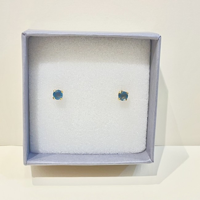Boucles d'oreilles or 750 aiguemarine