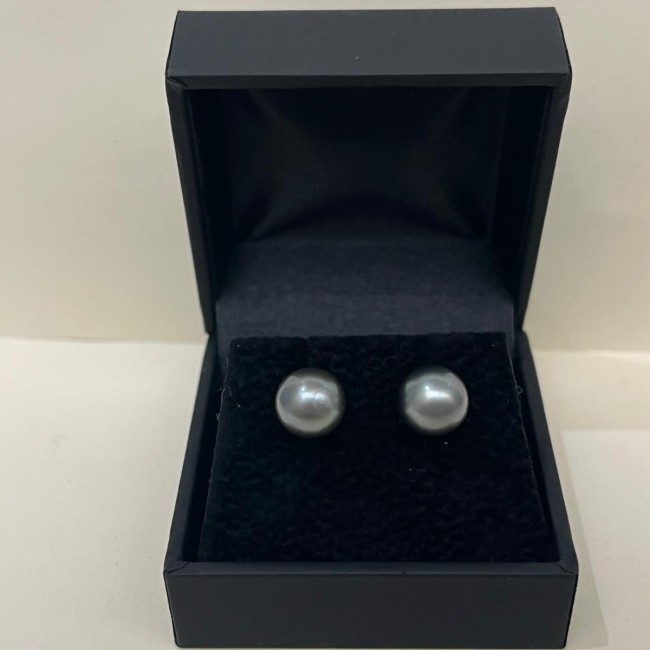 Boucles d'oreilles perles de Tahiti or 750 