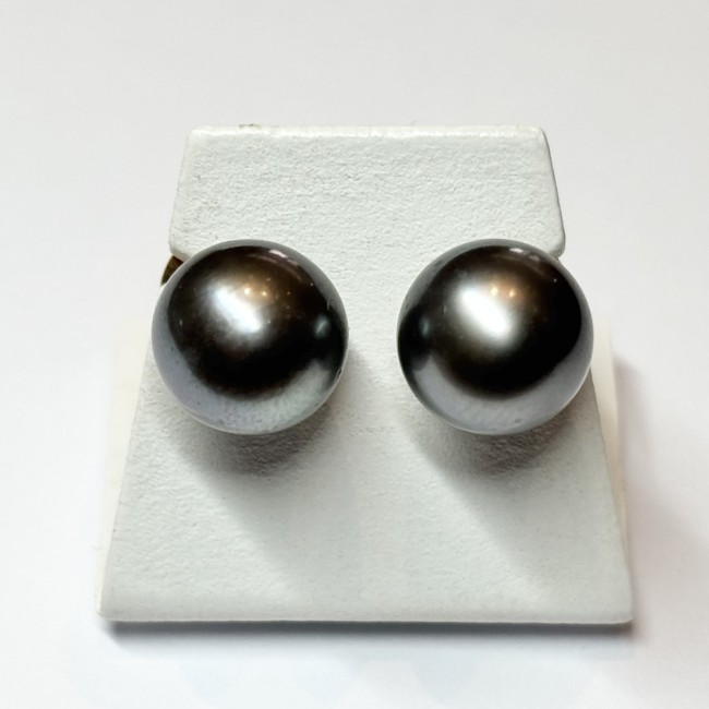 Boucles d'oreilles perles de Tahiti or 750 