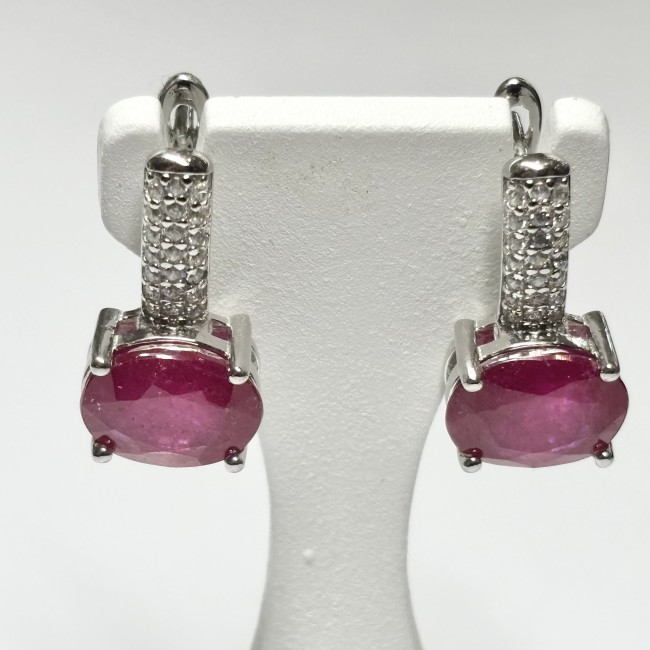 Boucles d'oreilles Rubis & oz, arg 925