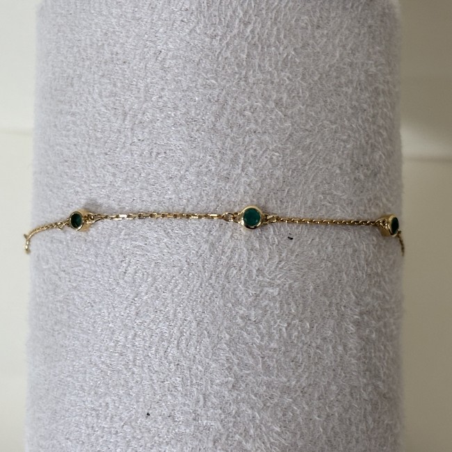 Bracelet Emeraudes, or 750