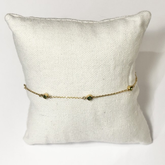 Bracelet Emeraudes, or 750