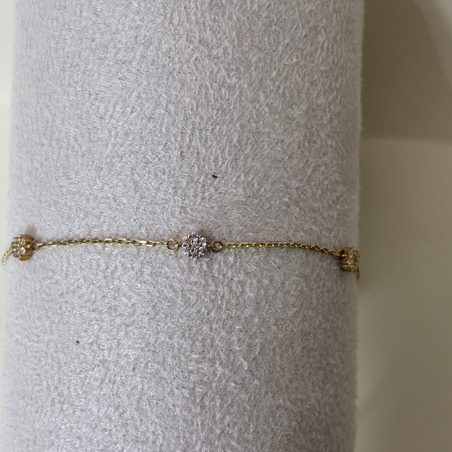 Bracelet fleurs, Oz, or 750